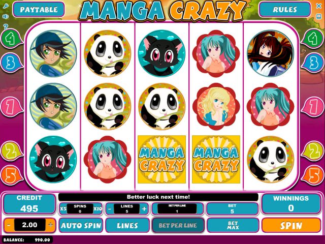 Игровой автомат Manga Crazy в казино Вулкан Гранд