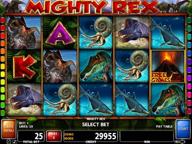 Игровой автомат Mighty Rex в казино Vulcan Vegas