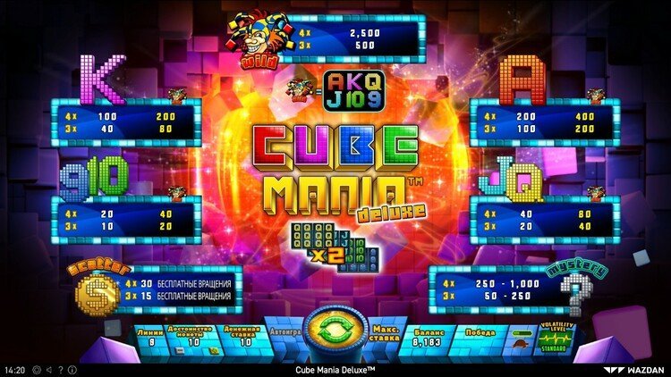 Игровой автомат Cube Mania Deluxe в онлайн казино Лото Золото