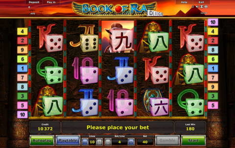 Игровой аппарат Book of Ra Dice в азартном онлайн клубе